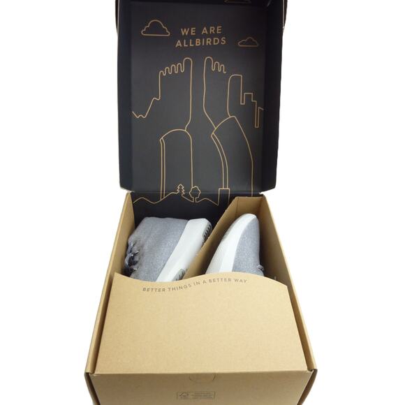 Allbirds Wool Runner-Up Mizzle Light Grey M14 - Picture 2 of 7